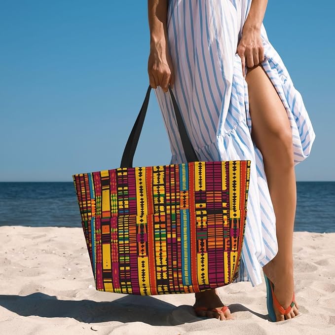 Beach Bag for Women Beach Tote Bag Waterproof Sandproof Large Bags with Zipper Big Capacity for Vacation Travel