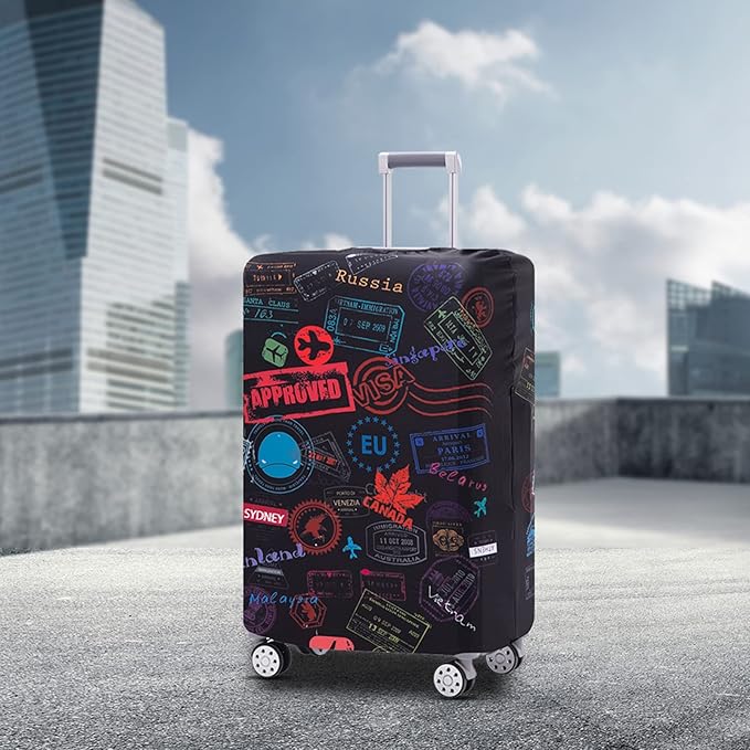 Travelkin Luggage Covers With Tag For Suitcases Tsa Approved,Suitcase Covers Protector Fit 18-32 Inch Luggage XL(29-32inch suitcase)
