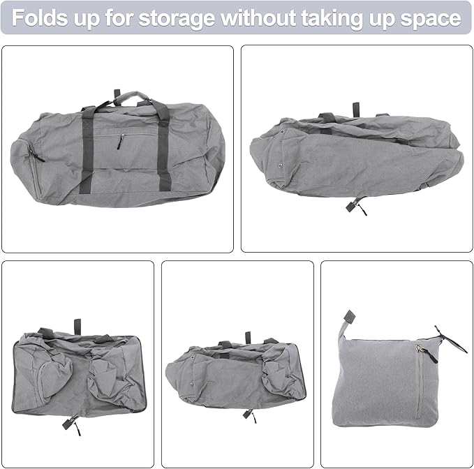 Duffle Bag for Travel, Women's Travel Duffel Bag, with Fixed Luggage Strap, Travel Duffle Bags, Shoe Compartment and Wet Pocket Design, Gray