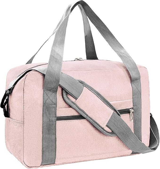 For Spirit Airlines Personal Item Bag 18x14x8 in Underseat Carry-on Luggage foldable Travel Duffle Bag for Airplanes(30L, Pink)
