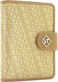 Passport Holder Wallet Bag with AirTag Holder, Card Slots Passport Solt Ticket Cash Solt, Photo Solt Sim Card Pen Slot.Apricot