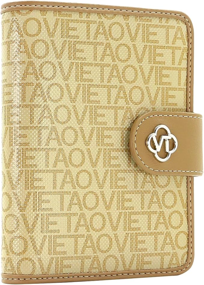Passport Holder Wallet Bag with AirTag Holder, Card Slots Passport Solt Ticket Cash Solt, Photo Solt Sim Card Pen Slot.Apricot