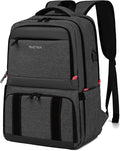 Lunch Backpack, 17.3 Inch Large Lunch Backpack Insulated Cooler Bag Travel Laptop Backpack with USB Port for Men Women, RFID Blocking for Work Picnics Black