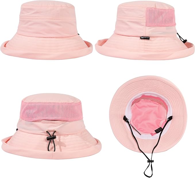 TOP-EX XL/XXL Women’s Wide Brim Bucket Sun Hat with Ponytail Hole UPF 50 Summer Packable Sunhat for Travel Beach Outdoor