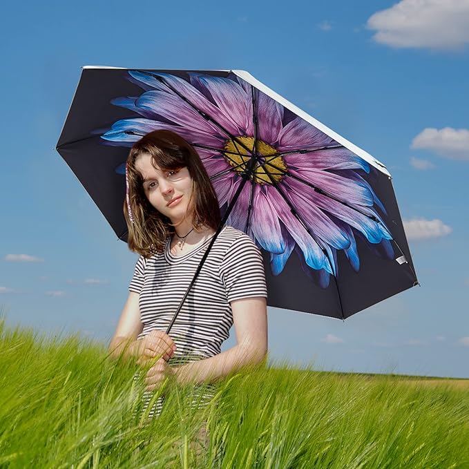 G4Free UPF 50+ UV Protection Large Travel Umbrella 42/46 Inch Auto Open Close Windproof Sun Blocking Umbrella