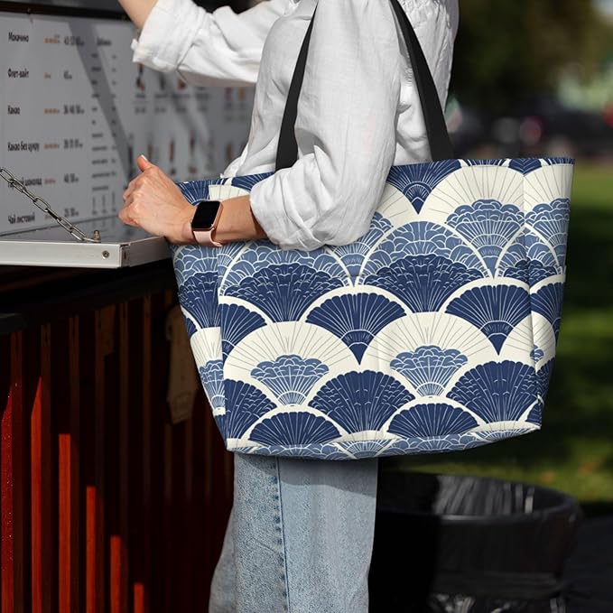 Beach Bag for Women Beach Tote Bag Waterproof Sandproof Large Bags with Zipper Big Capacity for Vacation Travel