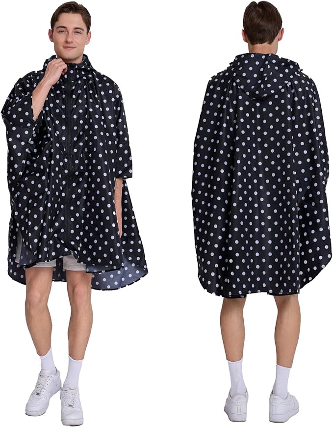 Cloak raincoat Unisex poncho Adult hooded men and women with pockets Mountaineering hiking rainstorm prevention