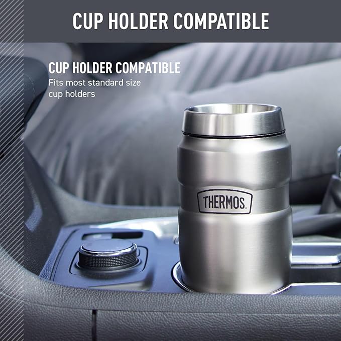 THERMOS Stainless King Vacuum-Insulated Travel Tumbler, 16 Ounce, Midnight Blue