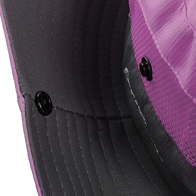 Rosoz Ponytail Sun Bucket Hats for Women UV Protection Foldable Mesh Wide Brim Hiking Beach Fishing Summer Safari