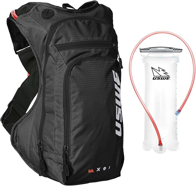 USWE Outlander Moto Hydration Pack, Running, Hiking Hydration Backpack with Water Bladder, Hydropack for Men and Women, Backpack Gear and Equipment for Cycling, MTB