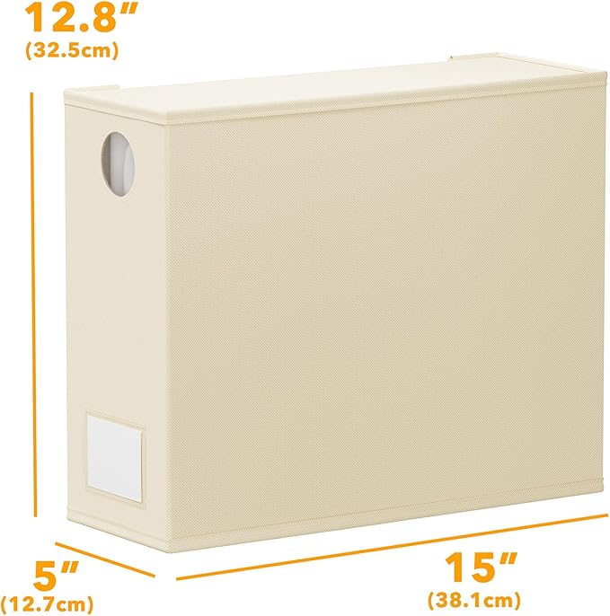 SpaceAid 12 Pack Bed Sheet Organizers and Storage, Foldable Organizer for Linen Closet, Set Folder Keeper With Window XL (Queen & King Size) Bedding Container (Beige)