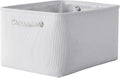 TheWarmHome Fabric Storage Bin, Large 1 Pack 15.7L*11.8W*8.3H Storage Basket for Home Storage and Organization, Shelf Basket with Cover for Living Room Bedroom Closet（White