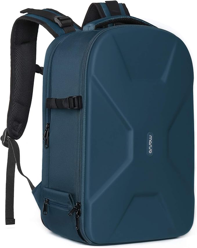 MOSISO Camera Backpack, DSLR/SLR/Mirrorless Photography Camera Bag 15-16 inch Waterproof Hardshell Case with Tripod Holder&Laptop Compartment Compatible with Canon/Nikon/Sony, Deep Teal