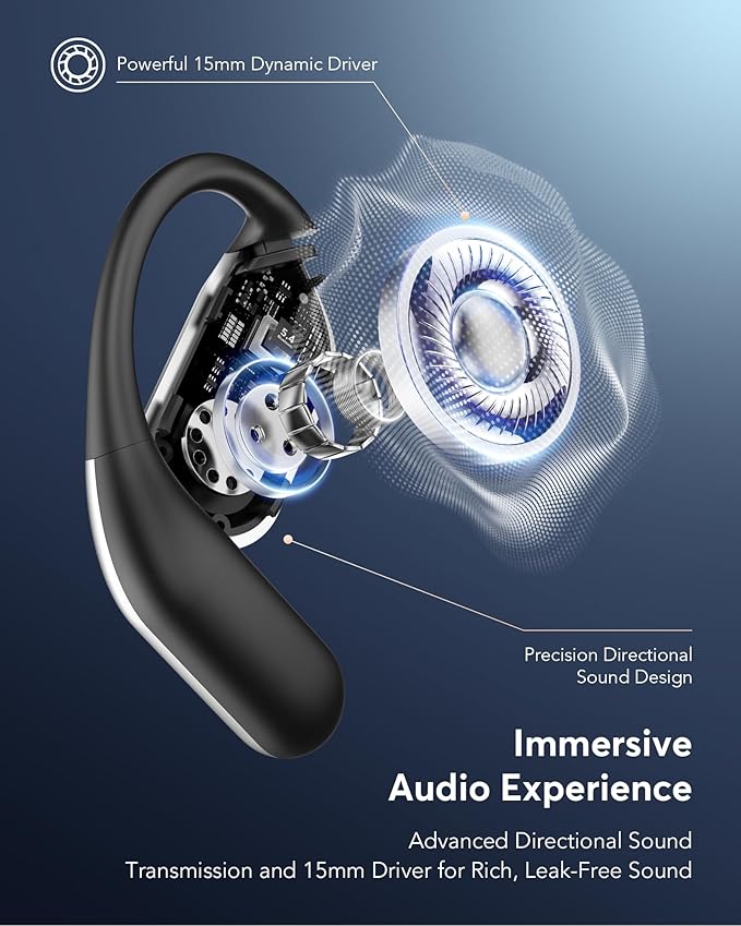 AI Translation Earbuds: Real-Time 144 Languages Translator Earphones, Audifonos Traductores Inglés Español, Bluetooth 5.4, OWS Open Ear & LCD Touch, Ideal for Travelers, Business & Language Learners