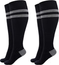 Momcozy Compression Socks for Women Wide Calf, 15-20mmHg Knee High Support Socks for Pregnancy, Nurses, Travel, Flying