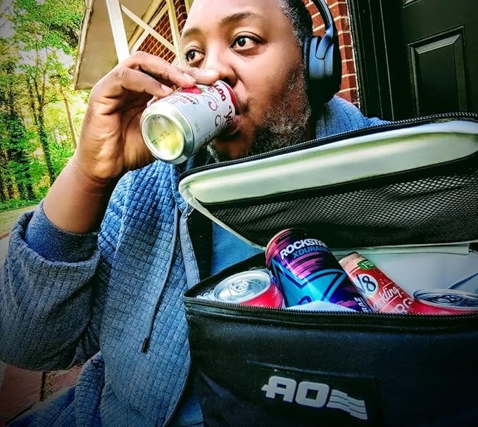 AO Coolers Pack N' Go Canvas Soft Travel or Lunch Coolers with High-Density Insulation, 6-Can