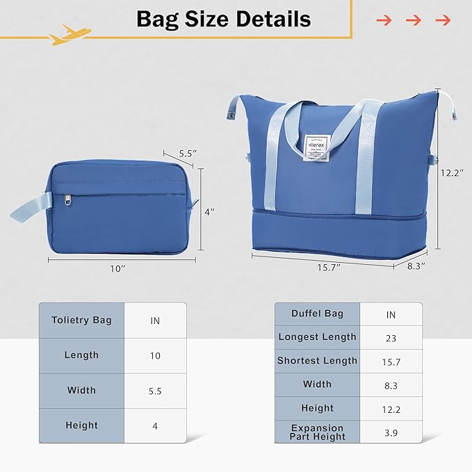Merax Luggage Set 2 Piece Suitcase Sets with Spinner Wheel,Lightweight Hardside Expandable Travel Laggage with TSA Lock,Suitcase with Travel Bag(20"/28",Blue)