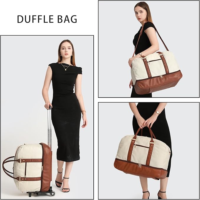 seyfocnia Rolling Duffle Bag with Wheels, Duffle Bag for Travel Women Carry On Luggage Wheeled Overnight Weekender Bag Men