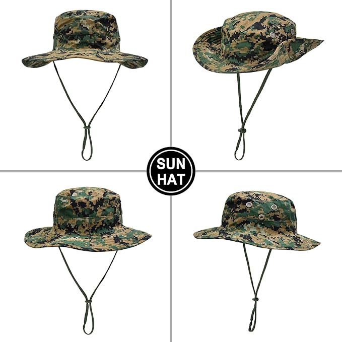 Sun Hats for Men Women Boonie Hat Foldable Fishing Hat UPF 50+ Bucket Hat for Fishing Hiking Garden Safari Beach