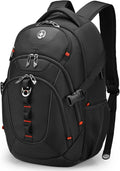 Swissdigital Design Laptop Backpack with USB Charging Port, TSA Travel Backpack Fits 15.6 inches Computer, 31L College School Backpack for Men, Black | SD803