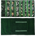 Travel Jewelry Roll Bag Portable Organizer Pouch With Grids&PVC Cover Storage Bags for Necklace, Bracelet, Bracelet,Ring, Badge, Pendant