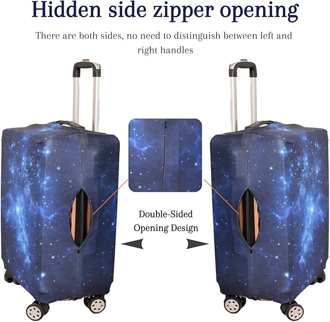 Luggage Cover, Protective Washable Suitcase Cover - Travel Elastic Spandex Suitcase Protector Fits 19 to 20 Inch Galaxy