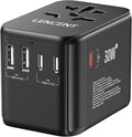 LENCENT Universal Travel Adapter, GaN III 30W International Charger with 2 USB Ports & 3 USB-C PD Fast Charging Adaptor, Worldwide Wall Charger for iPhone,Laptops, Type A/C/G/I (USA/UK/EU/AUS)
