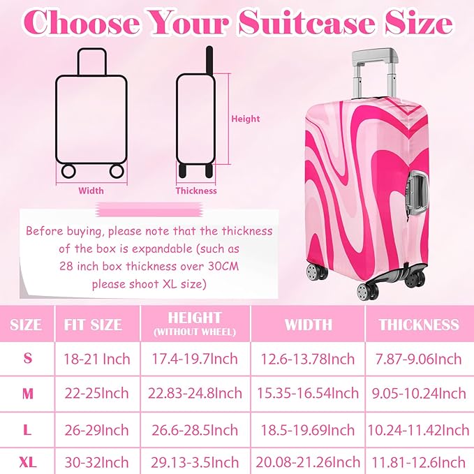 Luggage Cover for Suitcase Elastic Suitcase Cover Protector, Carry On Luggage Sleeve Anti Scratch Travel Essentials Suitcase Protector Fits 20-22
