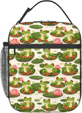 Frog Insulated Lunch Box for Women Men Frog Lunch Bag for Travel,or Fishing Polyester