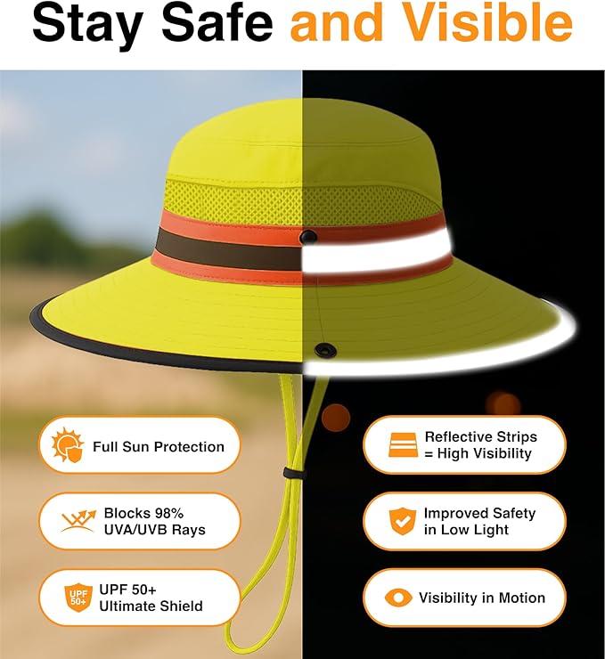 GearTOP Safari Sun Hat for Men and Sun Hats for Women UV Protection UPF 50+ Hiking, Gardening, Fishing