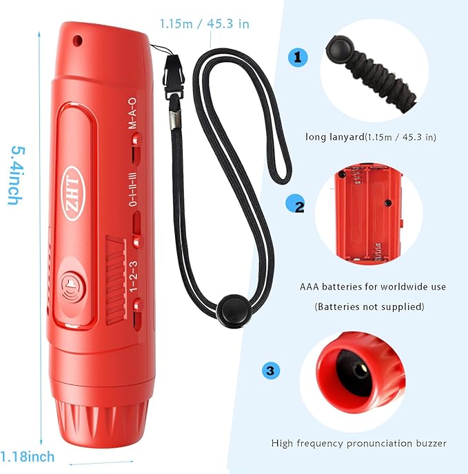 ZHT Electronic Whistle for Coaches, Referees, Teachers - 3 Tones & 3 High Volume, Handheld Whistles with Lanyard - Sports Whistle for Volleyball Soccer, Outdoor Camping, Emergency Safety