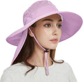Fishing Hat Breathable Wide Brim Sun Hats with Neck Flap Bucket Hat Outdoor Safari Hat for Men Women UPF 50+ Sun Protection