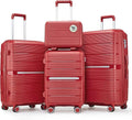 4-Piece Hardshell Luggage Set with TSA Locks, Expandable Suitcases and Silent Spinner Wheels - Vibrant Colors for Easy Identification (14/20/24/28 Inch) - Family Travel Suitcase Sets