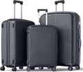 Nazhura Luggage Set, 3-Piece Hardside Suitcase Set, 20-inch Carry On, 24-inch, 28-inch Luggage