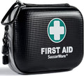 150 Pieces Mini First Aid Kit - Small Medical Kit with Hard Shell - Emergency First Aid Kit for Car, Travel, Home, Outdoor, Office, Camping, Hiking (Black)