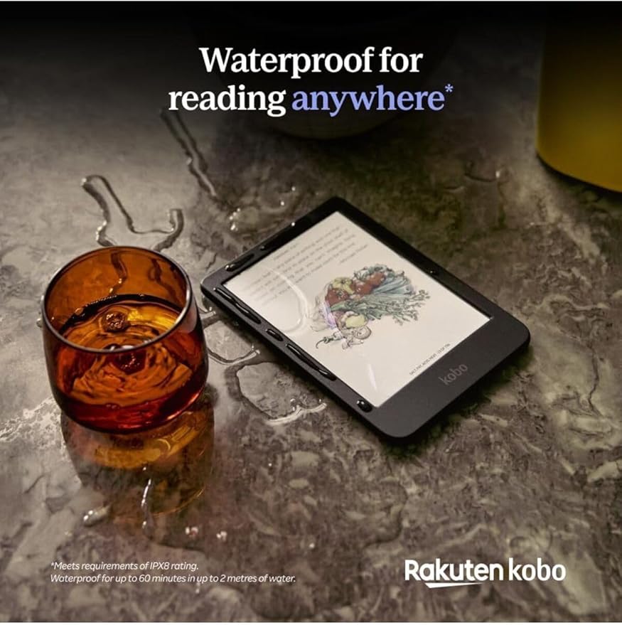 Kobo Clara Colour | eReader | 6” Glare-Free Colour E Ink Display | Dark Mode Option | Waterproof | Audiobooks | 16GB of Storage | Black