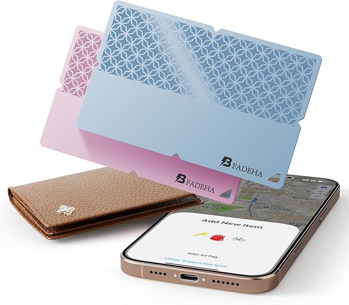 2025 [Apple MFi Certified] (iOS Only) Bluetooth Tracker Smart Finder for Apple Find My, iPhone Card Wallet Finder GPS Tracker, 5-10 Years Battery, Keys Finder and Item Locator for Keys, Bags, Passport