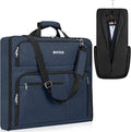 Garment Bags for Travel, 41'' Water-Resistant Carry On Garment Bag for Hanging Clothes, Large Suit Travel Bag Convertible Travel Garment Bag for Shirts, Dresses, Coats (Blue)