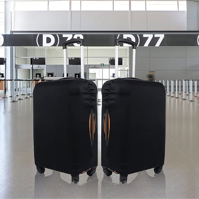 Explore Land Travel Luggage Cover Suitcase Protector Fits 27-30 Inch Case (Black, L)