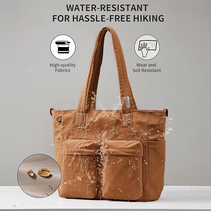 aji Tote Bag for women work, Water-Resistant Tote Bag with Multi Pockets,for Work/Travel/College/Daily