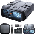 Night Vision Goggles, True 4K Night Vision Binoculars, Built-in Powerful Focusable IR, 6000mAh Rechargeable Battery, Super Large Display, Long Viewing Range, Free 64GB Card (Black 4k Pro)