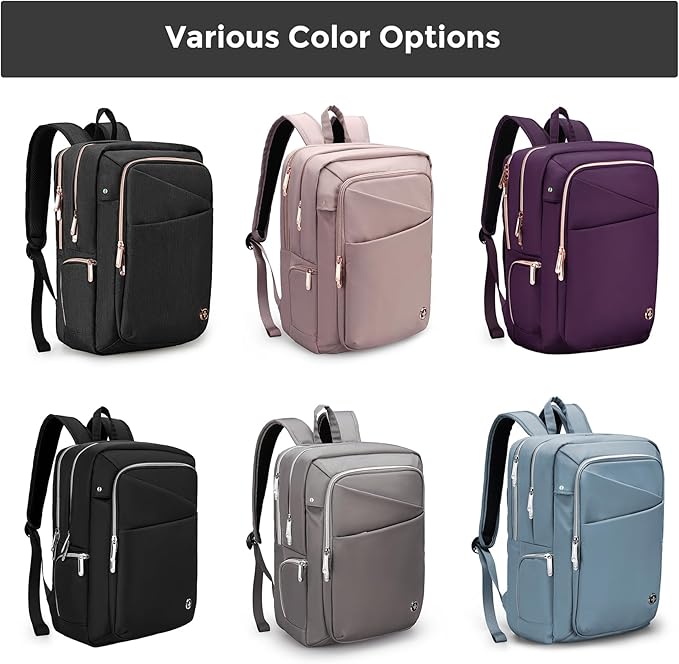 Swissdigital Design Laptop Backpack For Women，Travel Backpack With USB Charging Port，Fits 15.6 Inch School Computer Backpacks For Work Business,Platinum | KATY ROSE