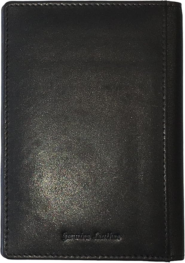 Personalized Monogrammed Black Leather RFID Passport Wallet