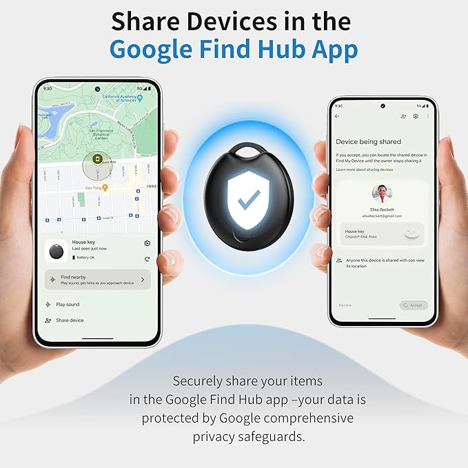 Air Tracker Tags-4 Pack for Android, Bluetooth Tracker Works with Google’s Find Hub | Android Only | Replaceable Battery | Water- Resistance | Item Finder for Luggage, Wallet, Dog, Key,Suitcases