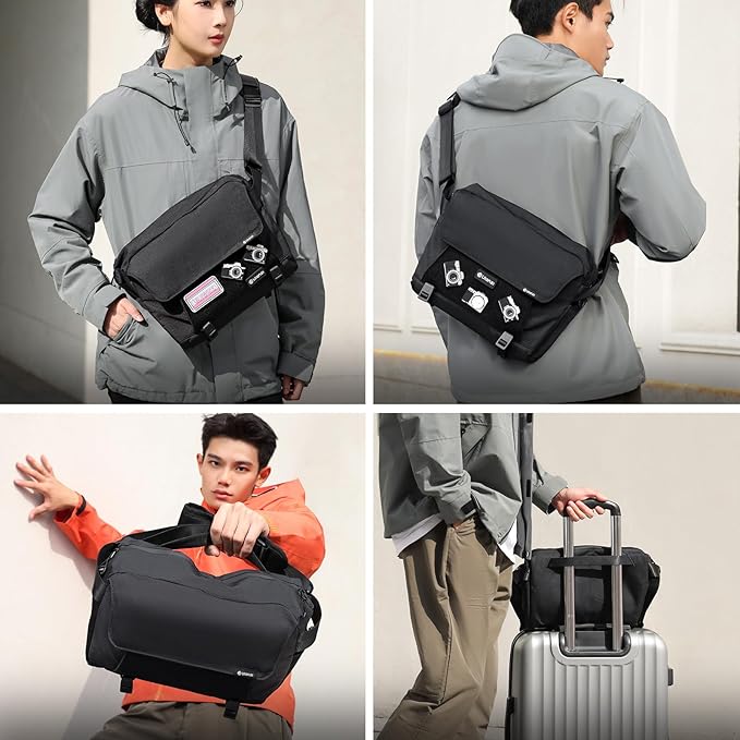 ULANZI BP11 8L Camera Sling Bag with Tripod Holder for Men Women, Lightweight Splash-proof DSLR/Mirrorless Anti-Theft Crossbody Bag for Travel Hiking Photography Customizable Front Pocket Camera Bag