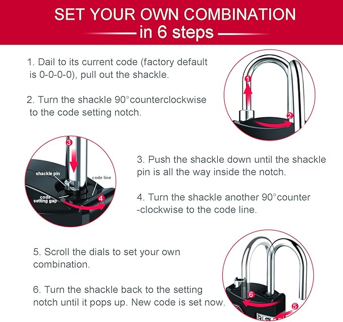 ZHEGE TSA Lock, Train Luggage Lock, 4 Digit Combination Lock for Suitcase, Backpack and Handbag Zipper, Small Padlock for School Gym Locker, Cabinet, Drawer (1 Pack, Sliver)