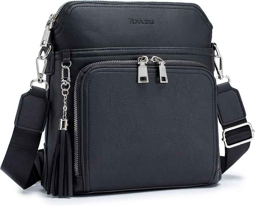 Crossbody Purse for Women,Lightweight Medium Crossbody Bag Soft Leather Women's Shoulder Handbags with Tassel