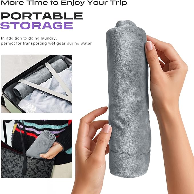 ETROL Inflatable Body Pillow for Adults, 35-inch Long Pillows for Bed, Bolster Pregnancy Pillows for Sleeping, Inflatable Travel Full Body Pillow, Hug Round Pillow for Side Sleeper, Soft Velvet, Grey