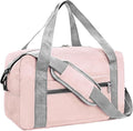 Foldable Carry on Luggage Bag 22x14x9 Personal Item Bag for Airplanes Travel Duffel Bags for Women and Men (40L, Pink)