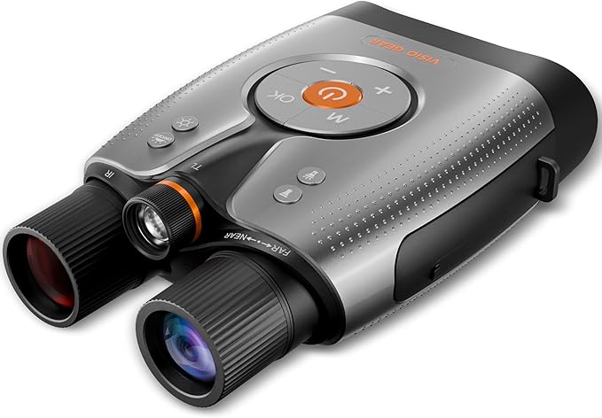 True 4K Night Vision Binoculars – Night Thunder X1 Night Vision Goggles for Adults with 3940ft Range, Full Color Photo and Video with App Control, 64GB Card for Camping & Security